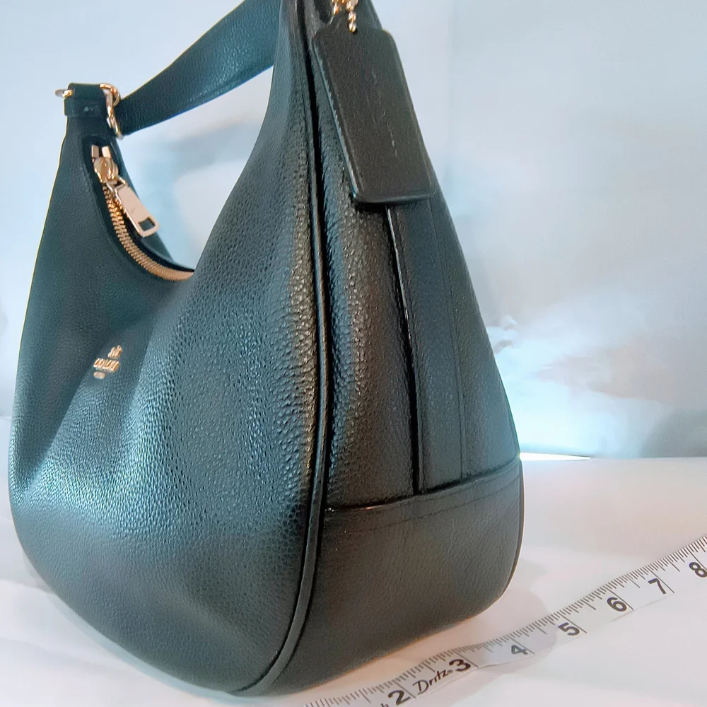 COACH 2017 Black Pebbled‎ Leather Harley Hobo Bag, F38250
